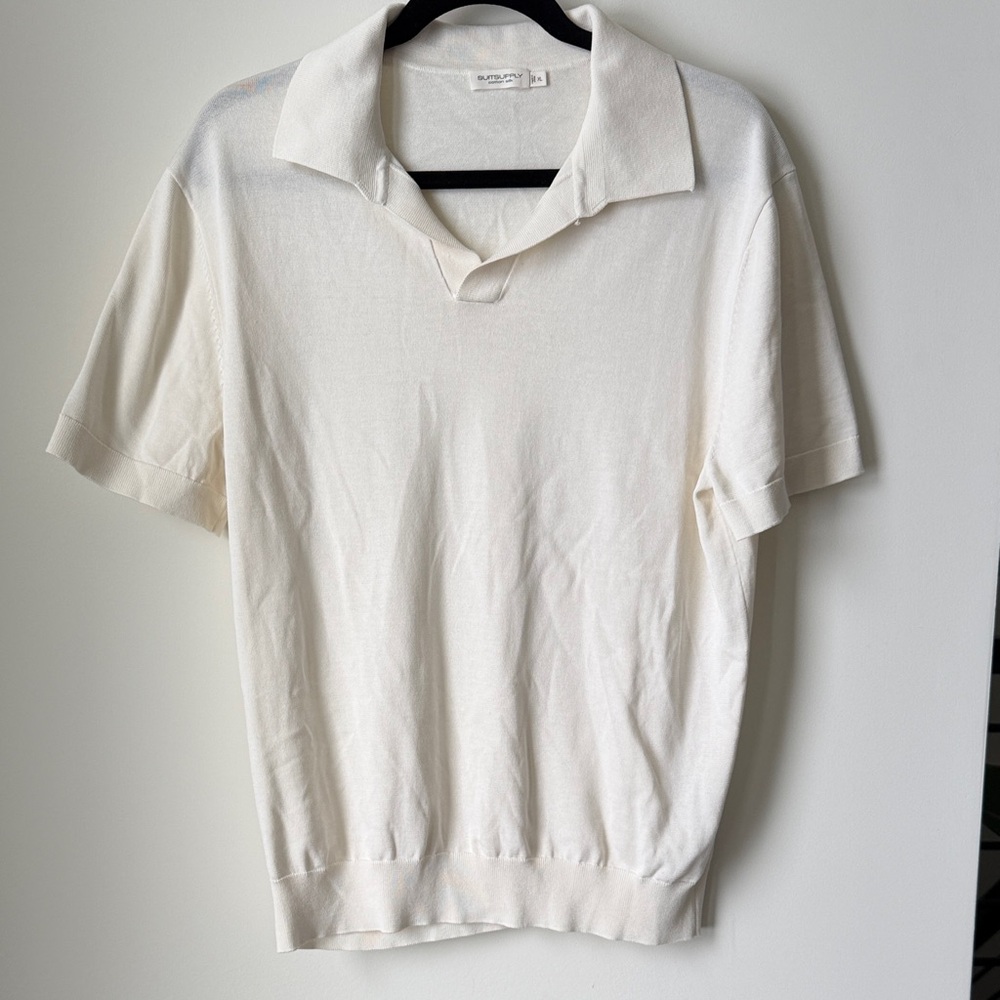 Suitsupply Cotton Silk Johnny Collar Shirt XL